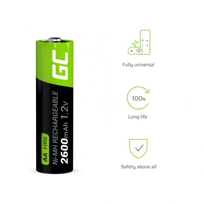 Oplaadbare AA-batterijen R6 2600mAh 16 stuks