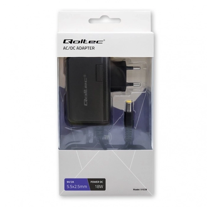 Qoltec adapter 18W 9V/2A 5.5x2.5