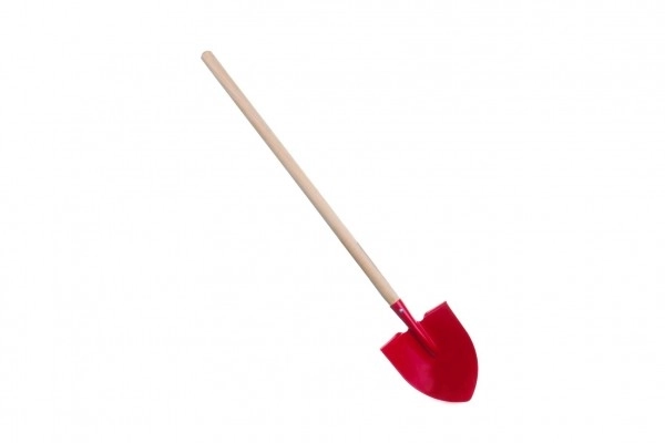 Spade puntig rood met handvat metaal/hout 80cm gereedschap