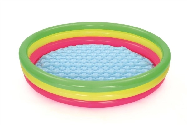Opblaasbaar kleurrijk kinderbadje 152x30cm in doos 30x24x7cm 2+