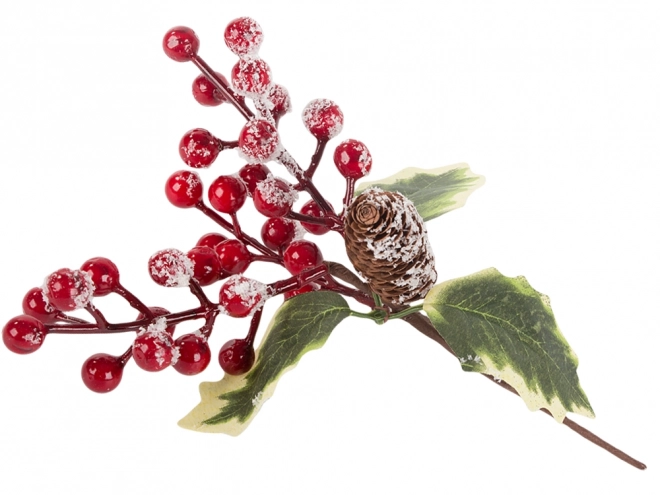 Kersttafelversiering met lijsterbes