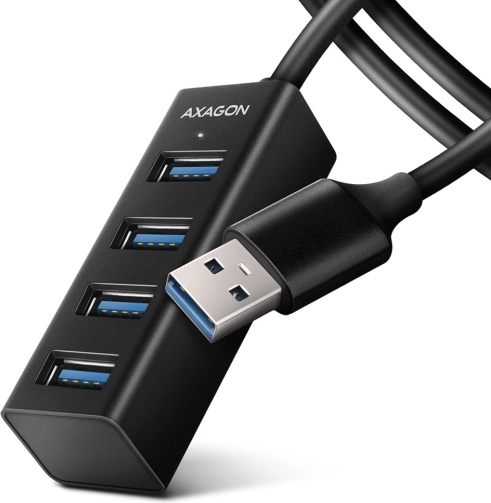Mini metalen USB-hub 4× USB‑A 3.2 Gen 1 met 1,2 m kabel