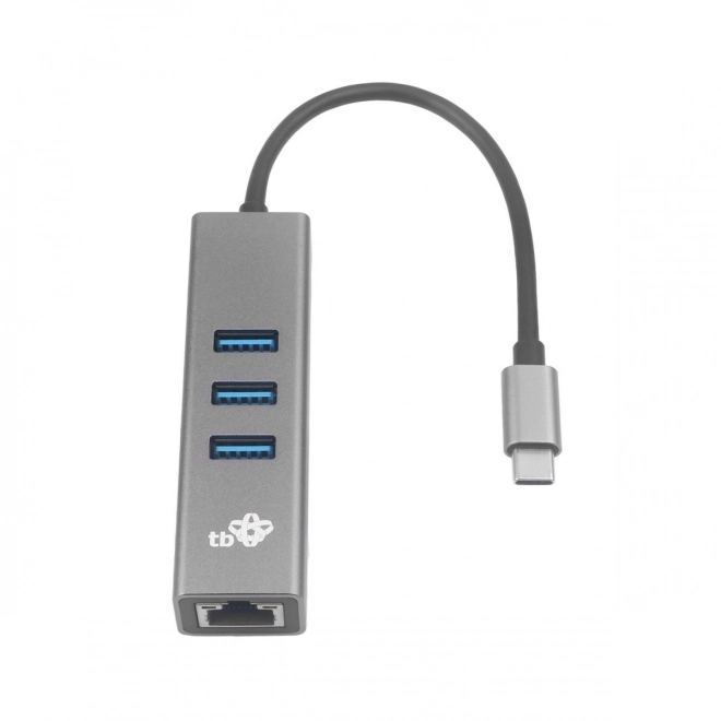 USB-C adapter met RJ45 + 3x USB-A poorten - 1000 Mb/s
