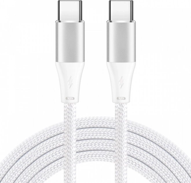 Usb-c kabel 2 m wit, 60 W, PD 3.0 en QC 4.0+