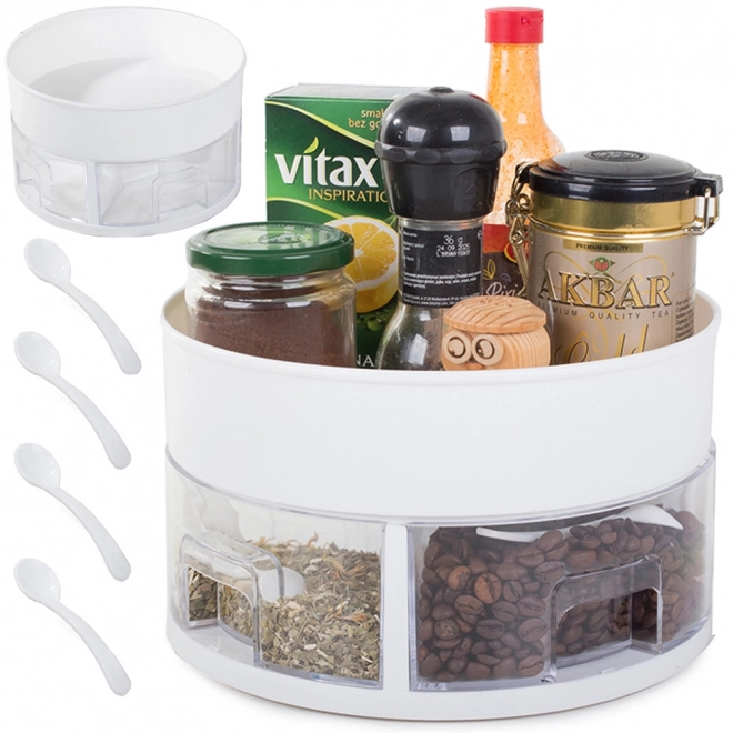 Draaibare organiser voor container in keukenkast