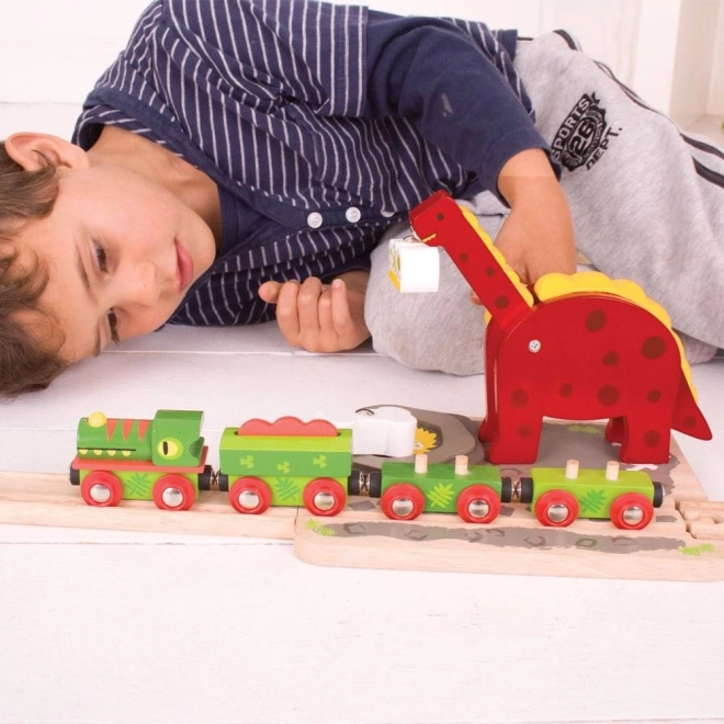 Magnetische dinosauruskraan met bewegende nek