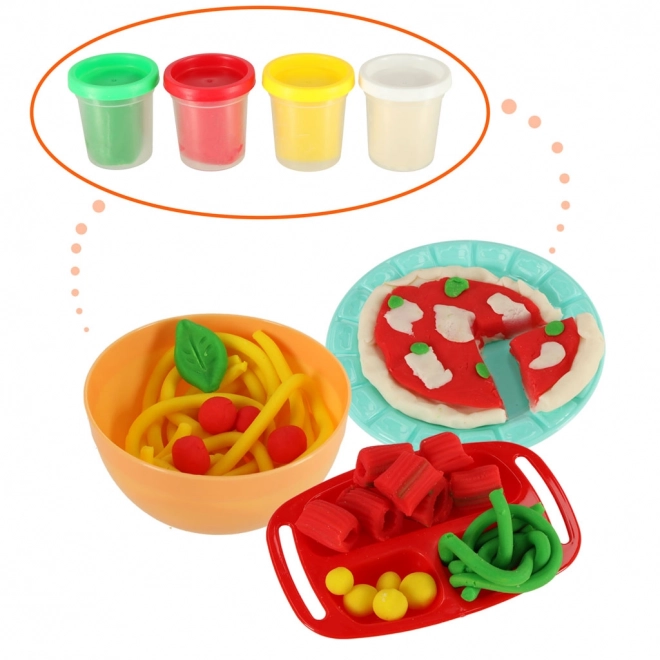 Creatieve kinderset voor kleideegpasta met accessoires