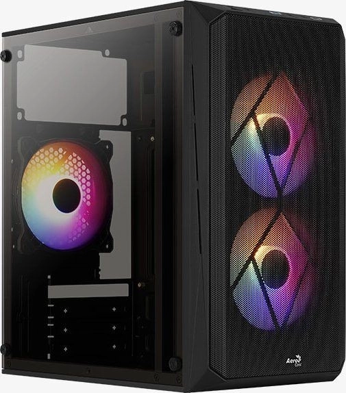 Zwarte Mini Tower kast ARGB USB 3.0