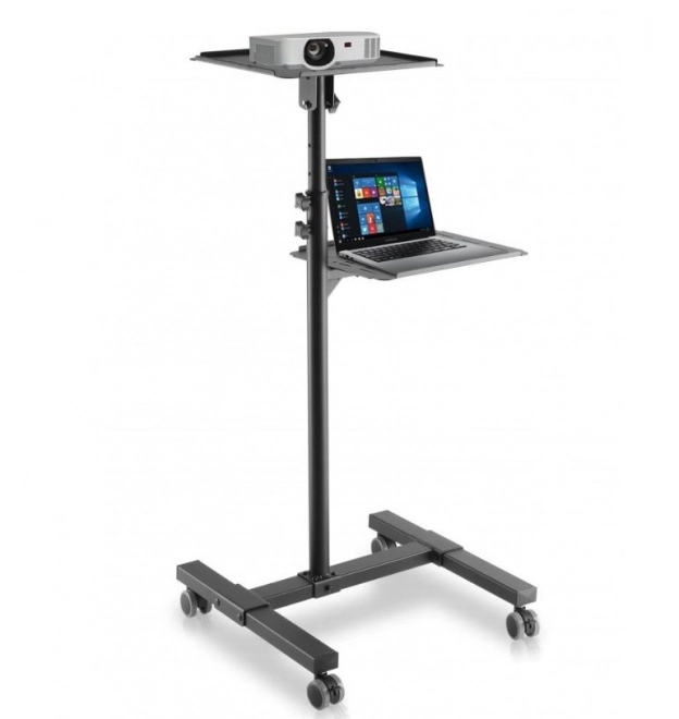 Mobiele metalen tafel voor projector en laptop