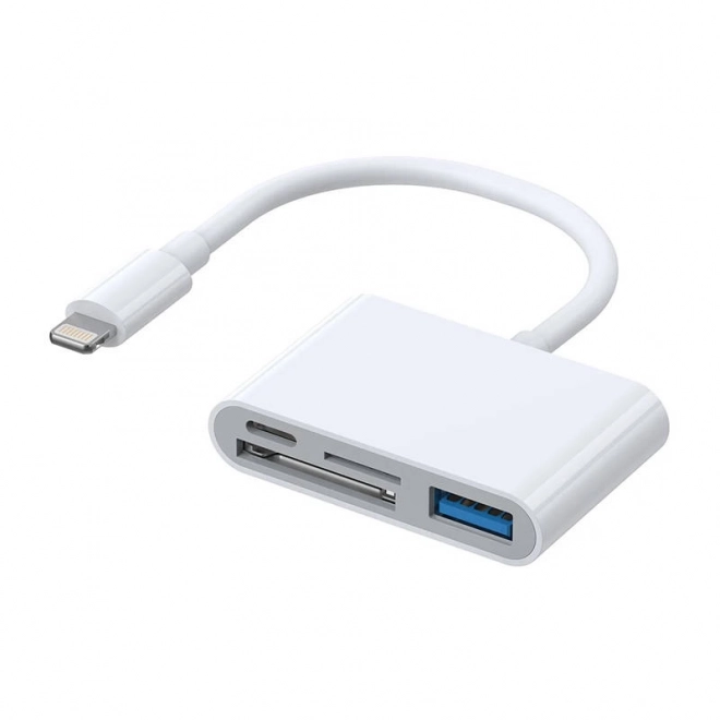 Adapter Lightning naar USB OTG kaartlezer SD Joyroom S-H142, microSD (wit)