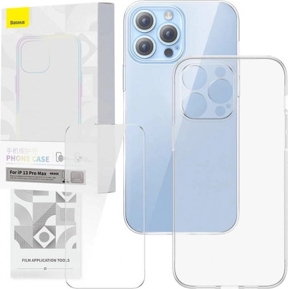 Transparante hoes en gehard glas BASEUS Corning voor iPhone 13 Pro Max