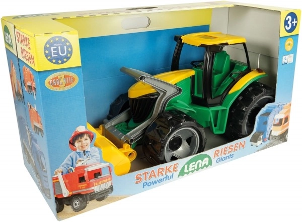 Kindertractor met laadschop Groen-Geel