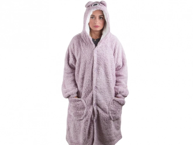 Warme oversized hoodie met capuchon en bont