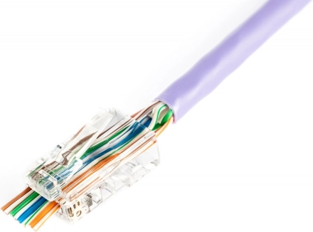Doorvoerconnector RJ45 (8P8C) Cat.5e, ongeëkrand, AWG 26–24, verpakking 100 stuks