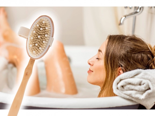 Houten massageborstel voor het lichaam