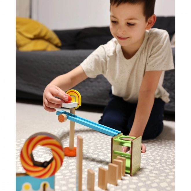 Houten bouwblokken domino / domino puzzel Tooky Toy