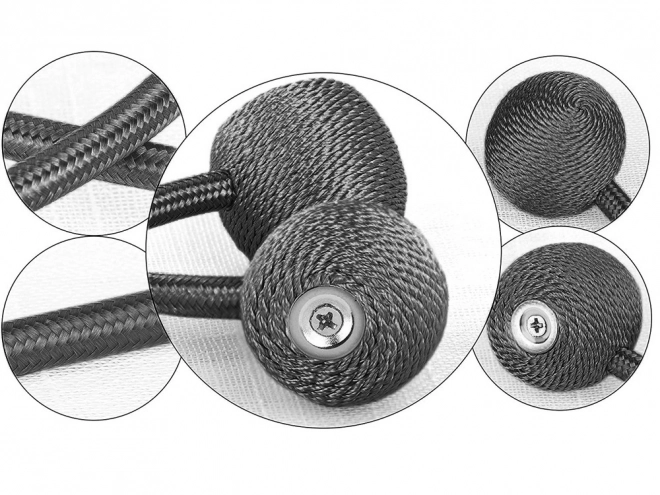 Decoratieve magnetische clips voor gordijnen – zwart