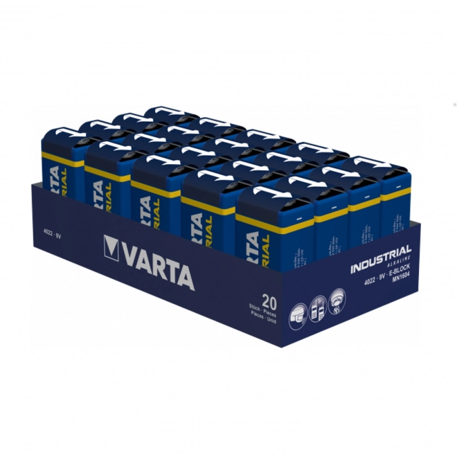 9V alkaline batterij Varta Industrial Pro 6LR61 - 1 stuk