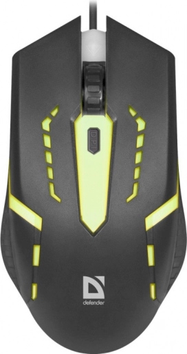 Bedrade optische gamingmuis DEFENDER HIT MB-601 met verlichting
