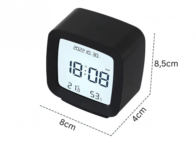 Digitale wekker met LCD-scherm en temperatuur- en vochtigheidsmeting