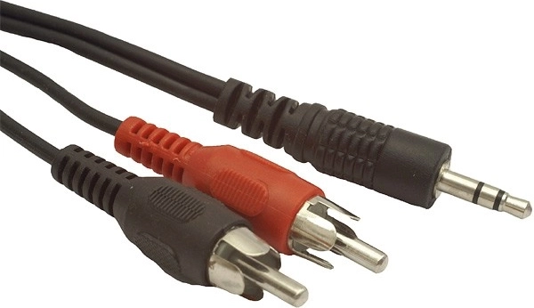 Audiokabel 3,5mm jack naar 2× RCA stereo 5 m Gembird