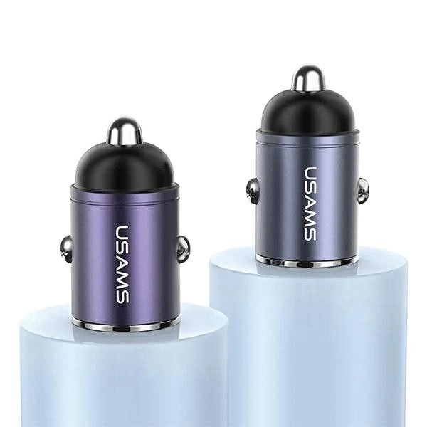 Autolader 30W 1xUSB+1xUSB-C Snelladen