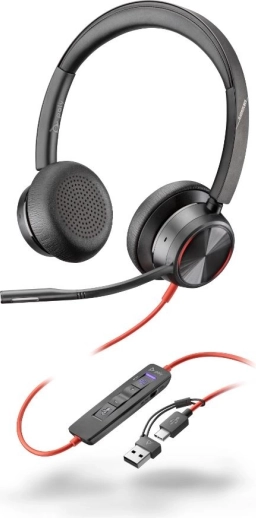 Koptelefoon Poly Blackwire 8225 Stereo USB-C/A voor Microsoft Teams