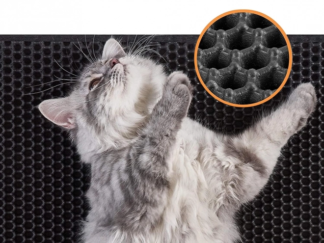 Mat voor kattenbak met hexagonaal patroon