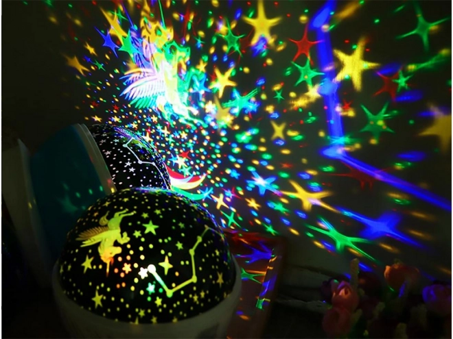 Roterende sterprojector nachtlamp
