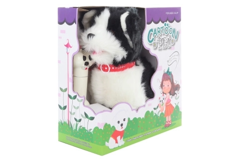 Hondje met kabel en afstandsbediening