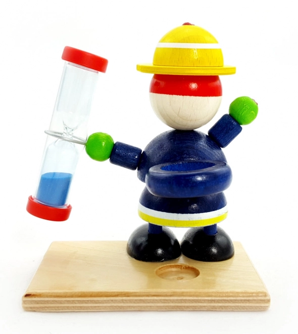 Zandloper met brandweerfiguur voor kinderen