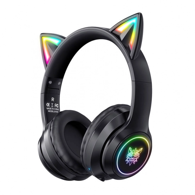 Gaming koptelefoon met kattenoren ONIKUMA B90 zwart