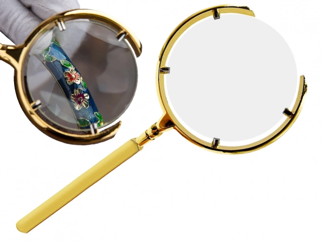 Gouden handmatige leesloep met 6x vergroting