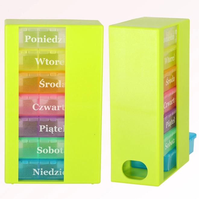 Wekelijkse pillenorganizer met 3 vakjes per dag