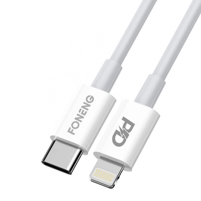 Kabel USB-C naar Lighting Foneng X31, 3A, 2M (wit)