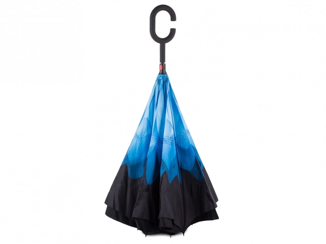 Ombrella omgekeerd inklapbare paraplu sterke staven robuuste staande paraplu – Blauw