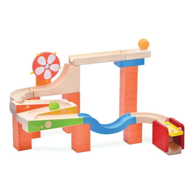 Houten Knikkerbaan Wonder Trix Track: Fonkelend en Roltjes