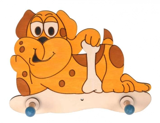 Houten kapstokje Hondje voor kinderen
