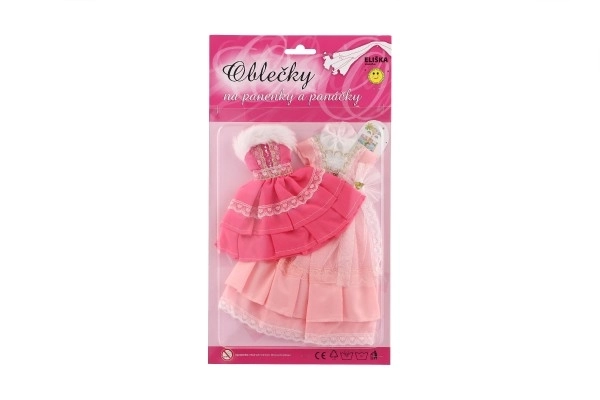 Poppenkleertjes met accessoires - 2 stuks
