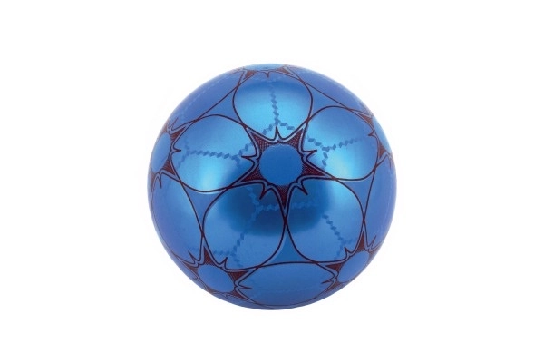 Opblaasbare gekleurde bal rubber 23cm mix kleuren in net
