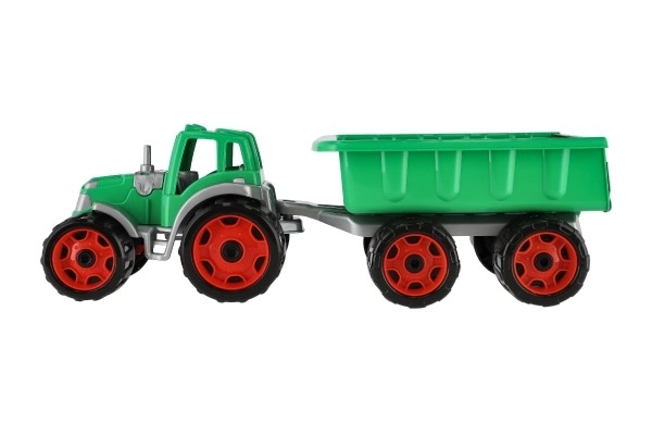 Tractor met aanhanger plastic 53cm vrijloop in net