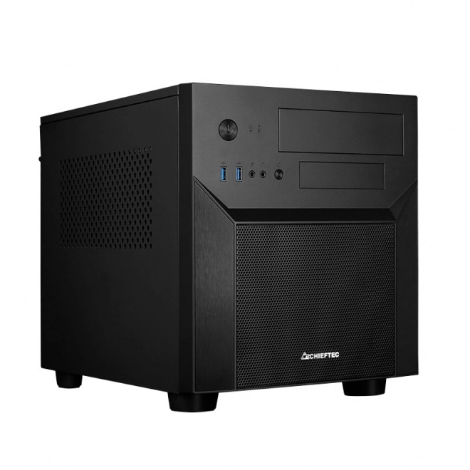Zwarte computerkast mATX Cube Mesh Serie