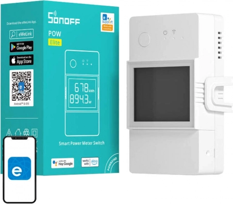 Slimme Wi‑Fi-schakelaar met verbruiksmeting Sonoff 20 A