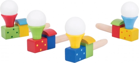 Vier vrolijke kleurvarianten