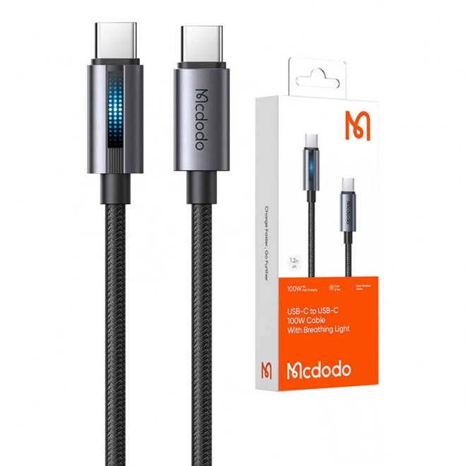 Mcdodo kabel USB-C naar USB-C 100W 1,2m zwart