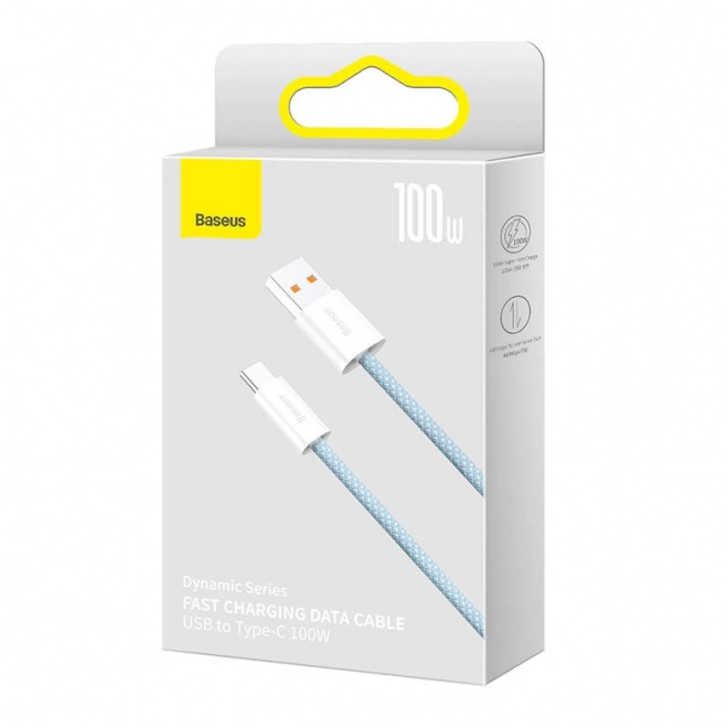 USB naar USB-C kabel Baseus Dynamic, 100 W, 1 m, blauw