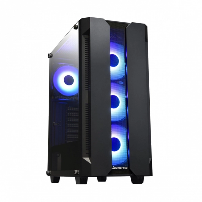 Midi Tower-kast CHIEFTEC Hunter met 4x RGB-ventilatoren