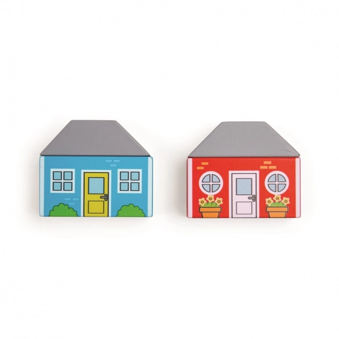 Bigjigs Rail Houten Treinbaan met Plattelandsweg 80 stuks