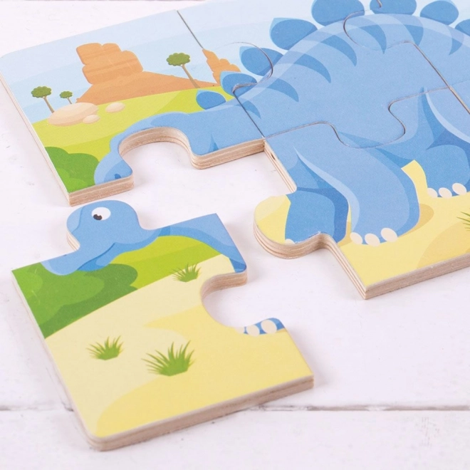 Bigjigs Toys Puzzel 3-in-1 dinosauriërs