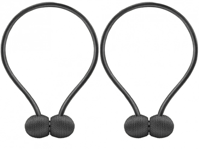 Decoratieve magnetische clips voor gordijnen – zwart